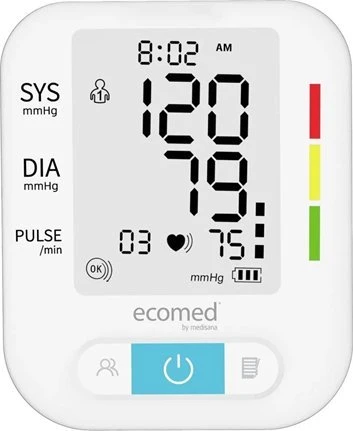 Medisana | Kraujo spaudimo monitorius | BU-95E | Baltas | Kraujospūdžio apskaičiavimas, Širdies susitraukimų dažnio skaičiavimas, 3 paskutinių išsaugotų verčių vidutinės vertės apskaičiavimas | Viršutinė ranka