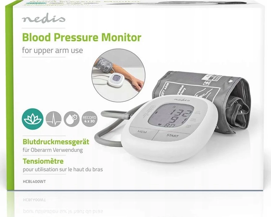 Nedis HCBL400WT kraujospūdžio matuoklis dilbio automatinis