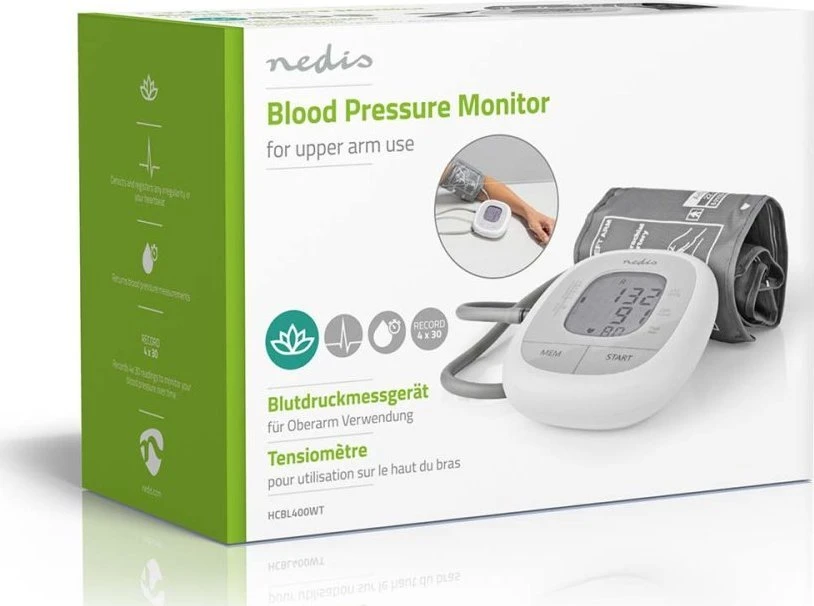 Nedis HCBL400WT kraujospūdžio matuoklis dilbio automatinis
