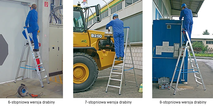 laisvai pastatomos pramoninės kopėčios 6 pakopų STABILO PROFESSIONAL KRAUSE [124531]
