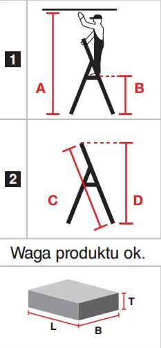 Krause 5 pakopų saugios kopėčios namams
