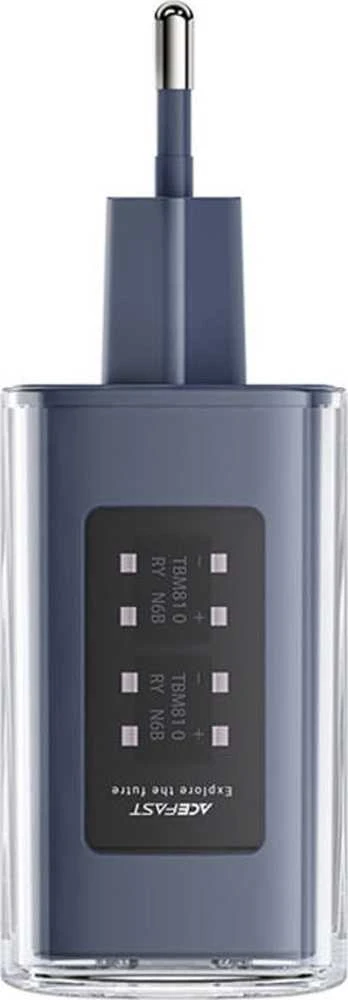 Sieninis įkroviklis Acefast A45 2x USB-C 1xUSB-A 65W PD - Pilkas
