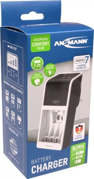 Ansmann Automatinis greitas įkroviklis 1-4 NIMH AAA/AA, 9V su LED indikacija