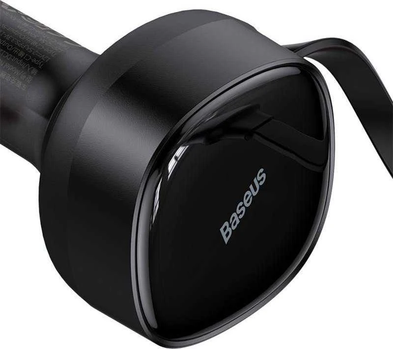 Automobilinis įkroviklis Baseus Enjoyment su kabeliu USB-C, 33W (juodas)