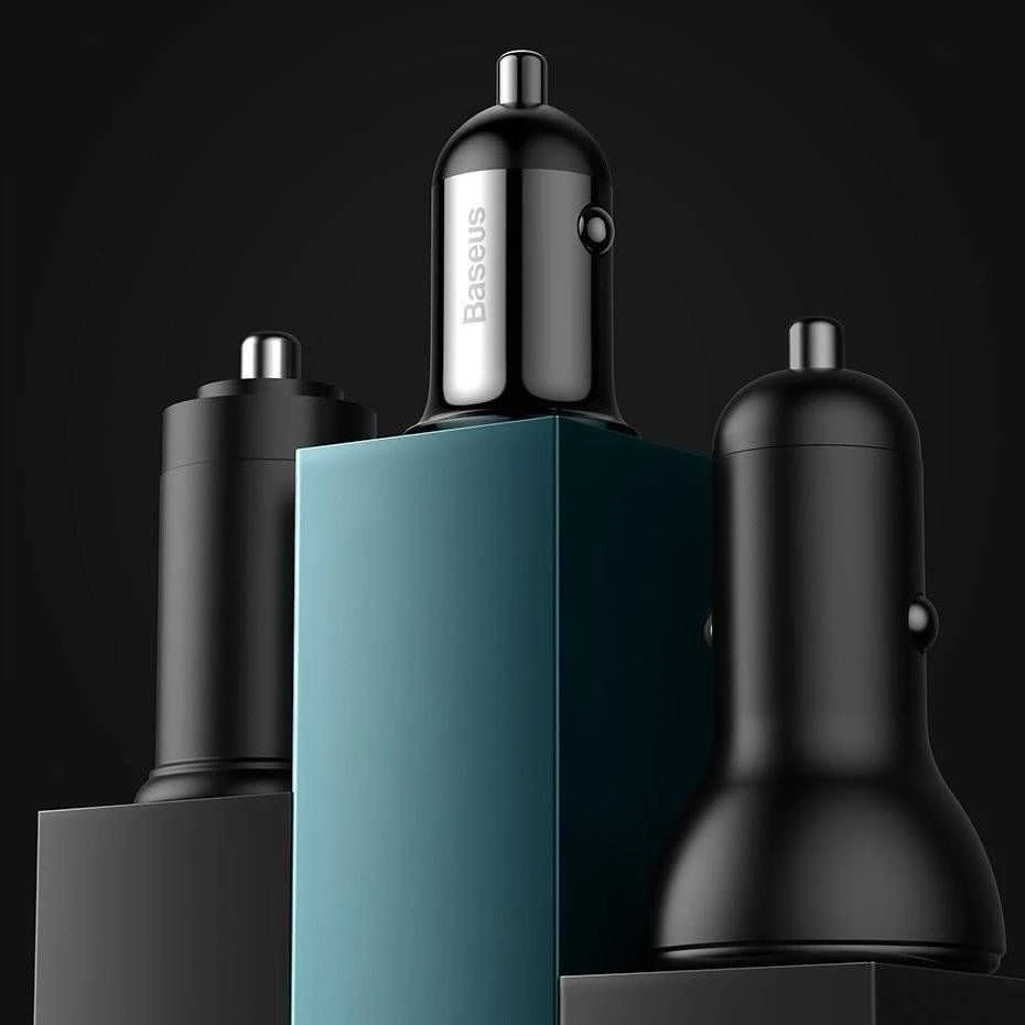 Automobilinis įkroviklis Baseus Grain Pro 2x USB 4.8A - Baltas