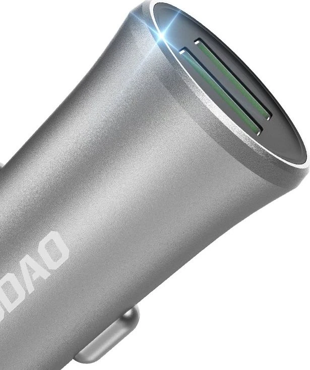 Įkroviklis automobilinis Dudao (2xUSB; 3.4A) sidabrinis