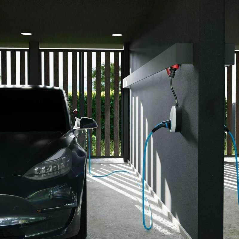 Go Echarger go-e įkroviklis Gemini flex Wallbox, 22kW, 32A CEE raudonas kištukas, baltas