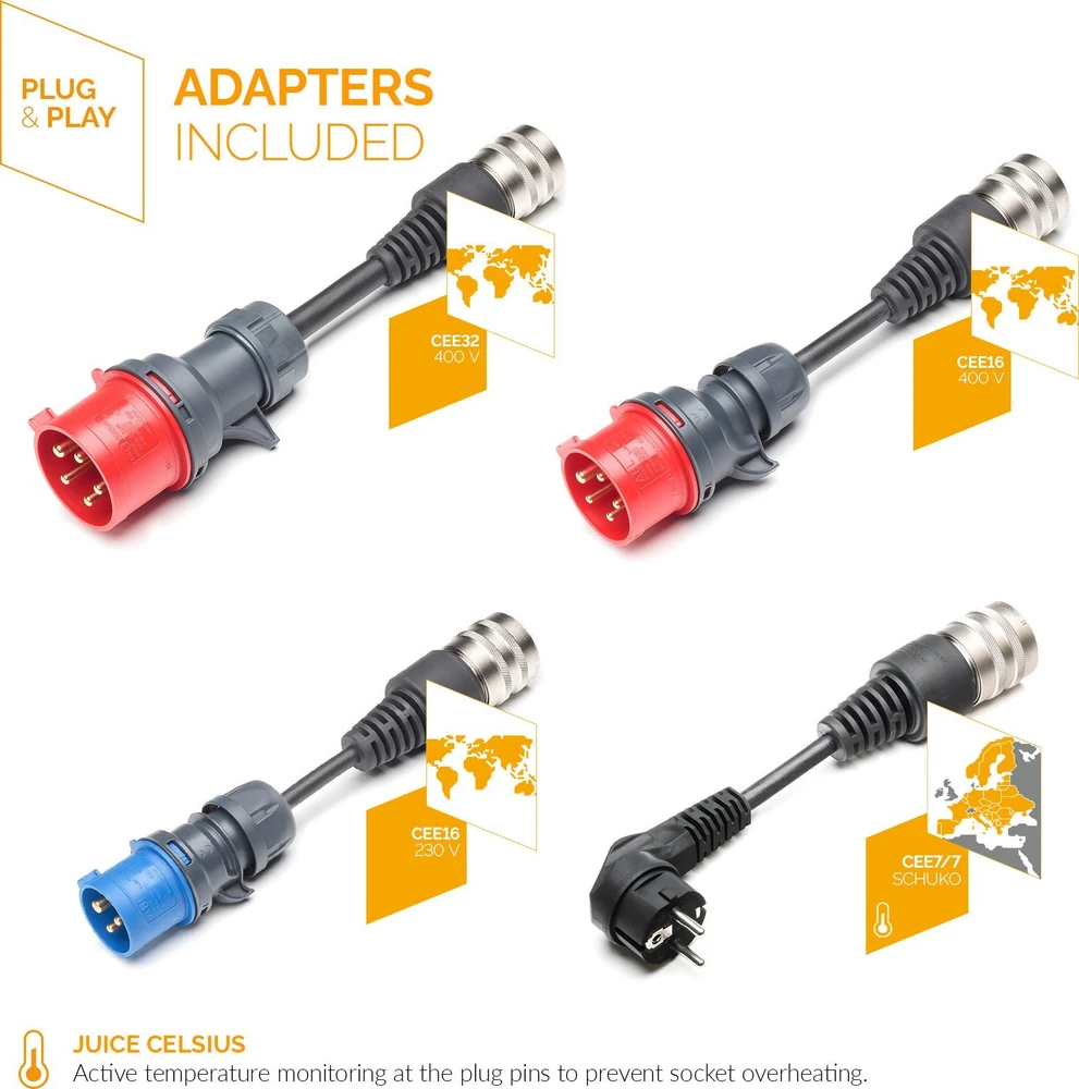 Įkroviklis Juice Booster 3 air EU Traveller Set 1,4 - 11 kW, 3.1 cable (EL-JB3AG2)