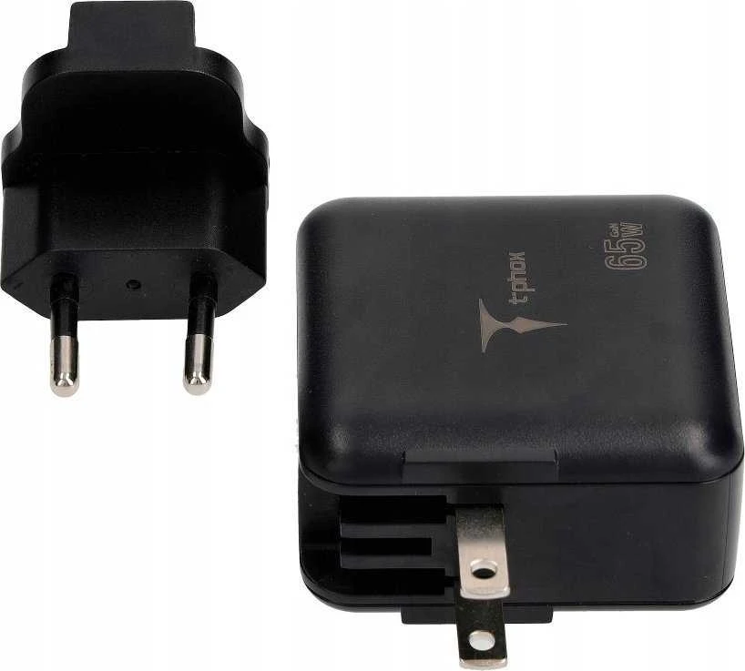 SIENINIS ĮKROVIKLIS T-PHOX MEGA T-PP09 GAN PD 65W USB/USB-C Juodas