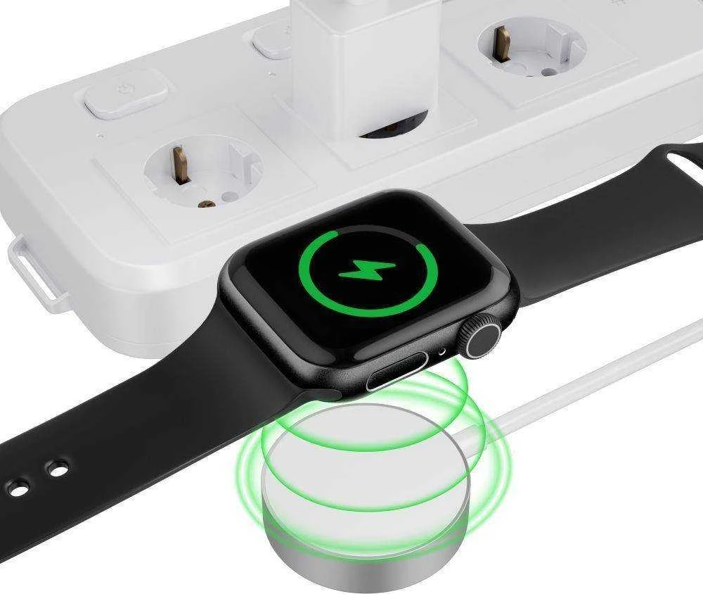 Magnetinis įkrovimo kabelis USB-C Apple Watch 1.2m Tech-Protect Ultraboost baltos spalvos