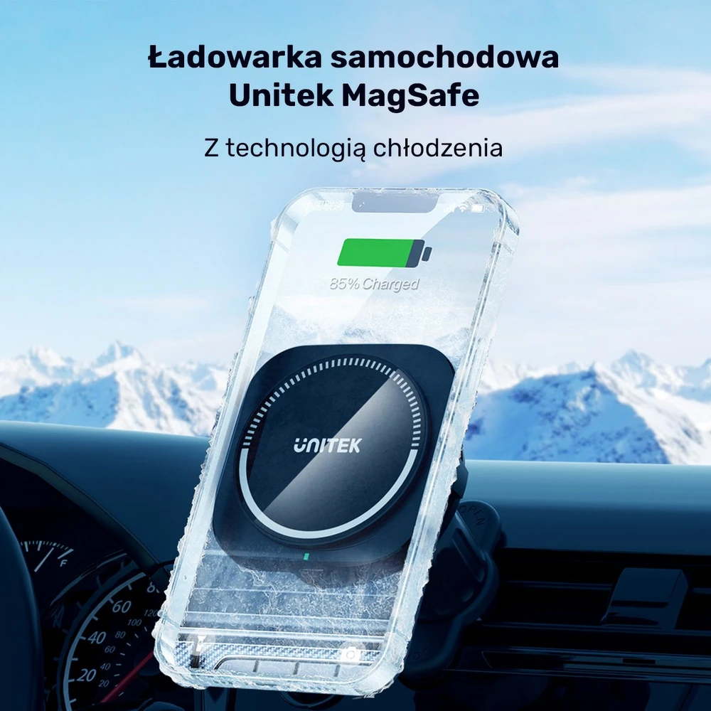 Unitek Įkroviklis automobilinis pakrovėjas 38 W, MagSafe laikiklis