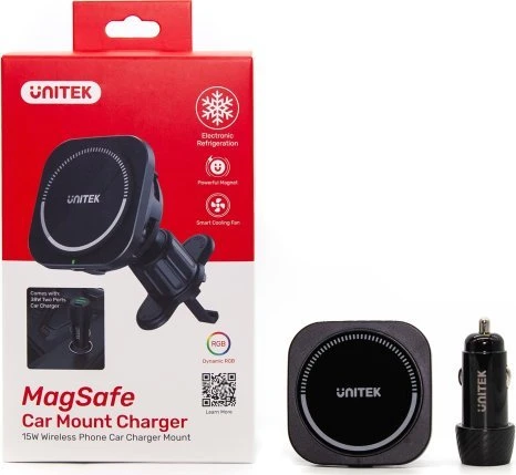 Unitek Įkroviklis automobilinis pakrovėjas 38 W, MagSafe laikiklis