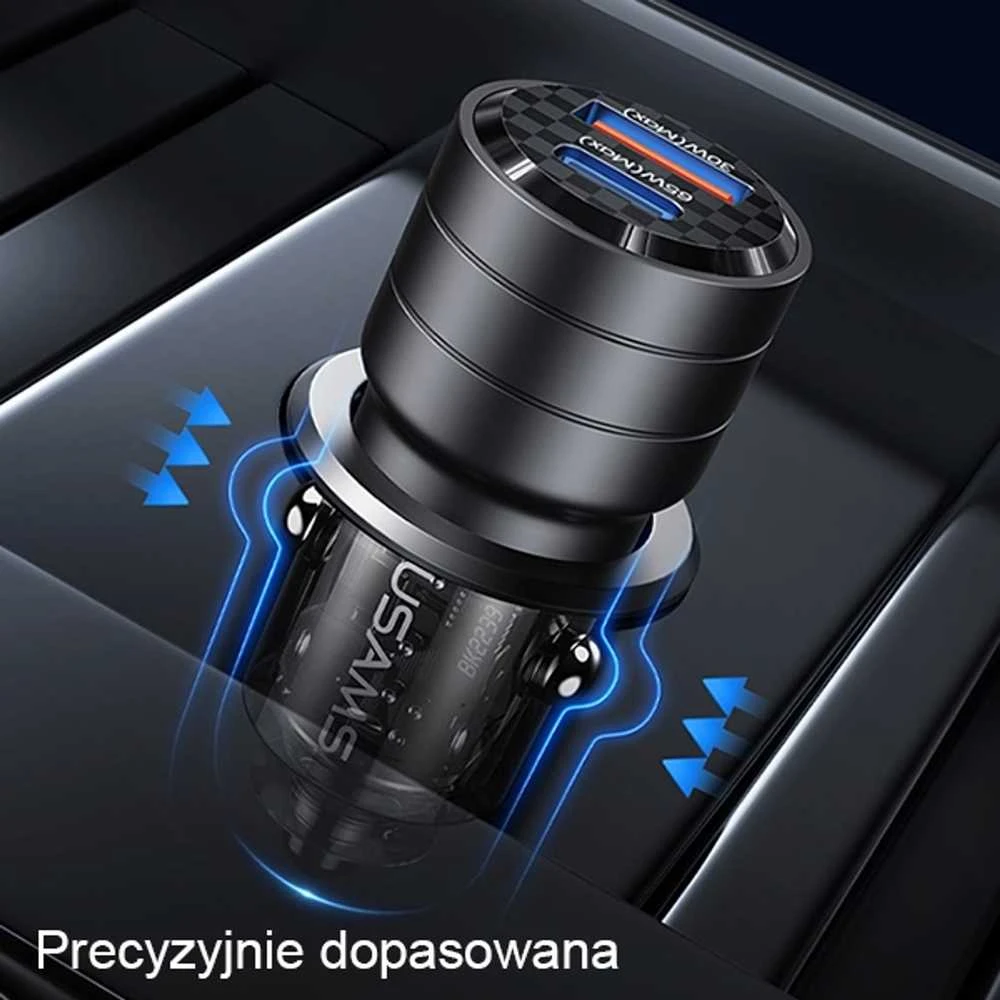 Usams C36 USB A+C 95W greitas automobilinis kroviklis