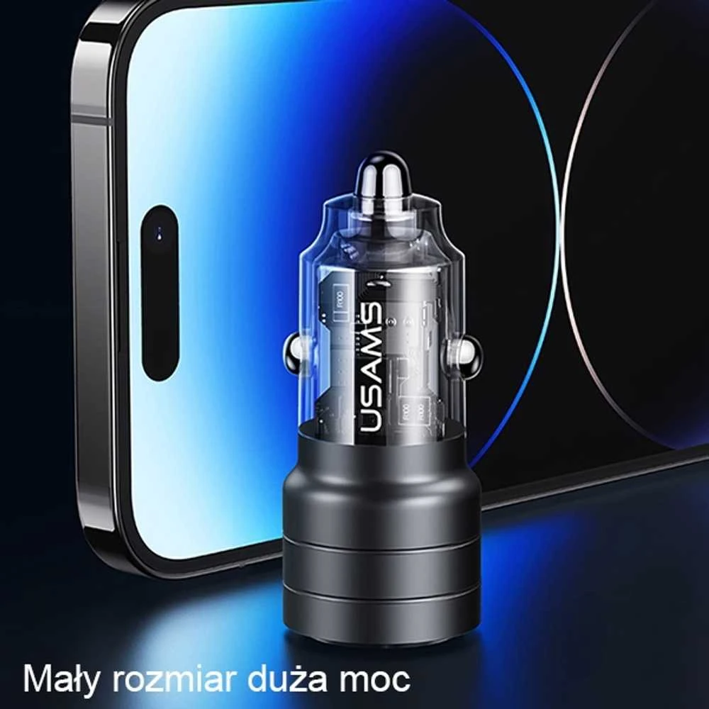 Usams C36 USB A+C 95W greitas automobilinis kroviklis