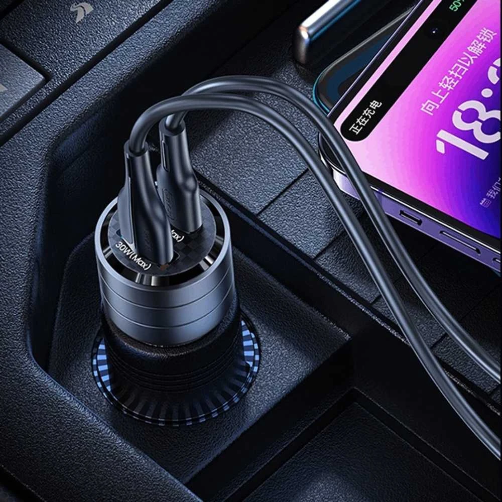 Usams C36 USB A+C 95W greitas automobilinis kroviklis