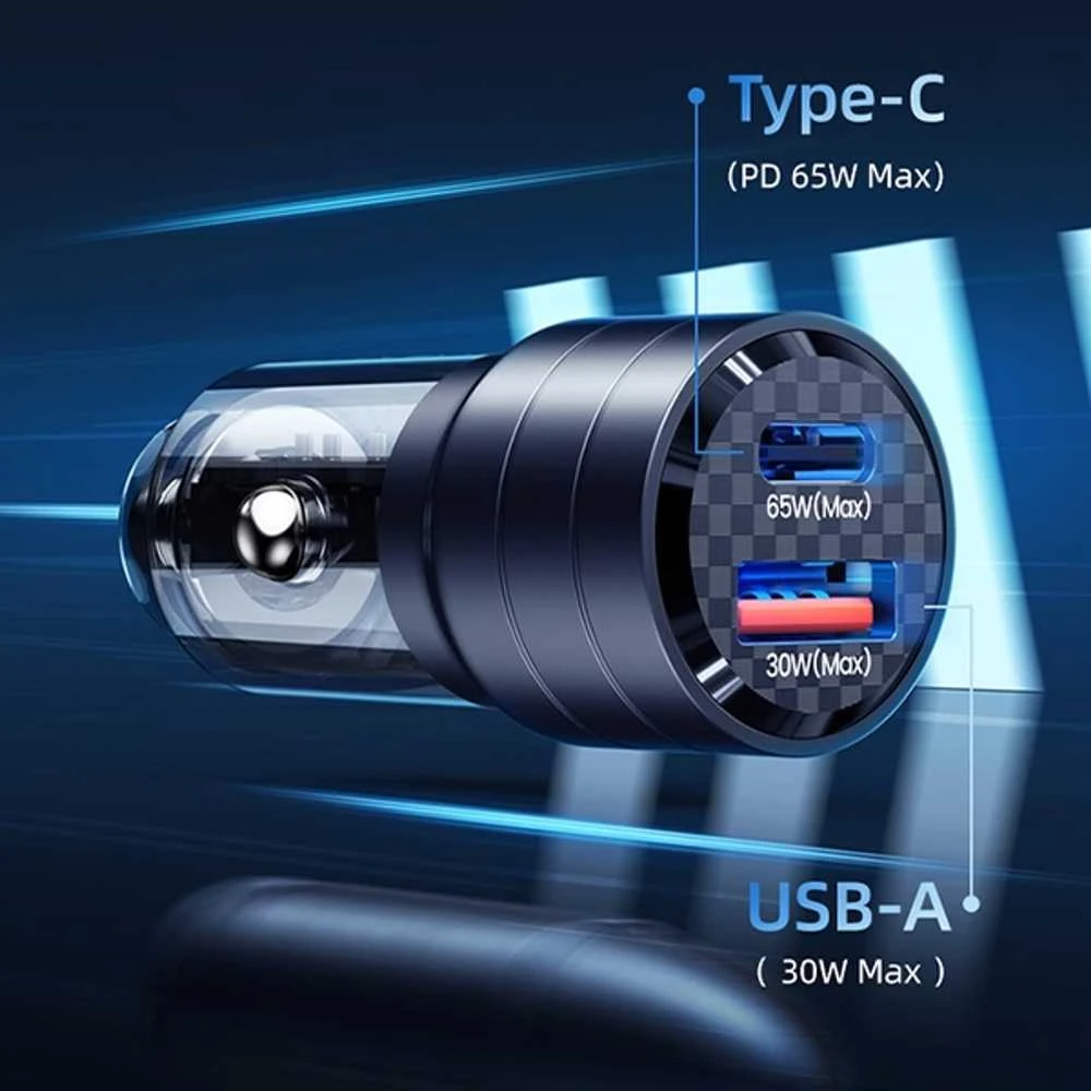 Usams C36 USB A+C 95W greitas automobilinis kroviklis