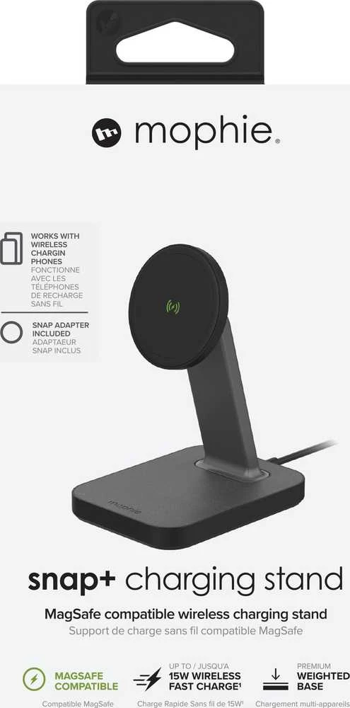 Zagg Belaidis įkroviklis „Mophie 15W“, suderinamas su „MagSafe Snap+“, juodas