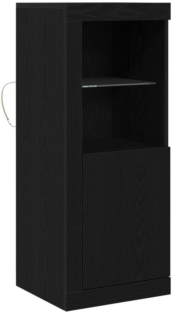 LED Bufetas Juoda 41 x 37 x 100 cm Apdirbta mediena