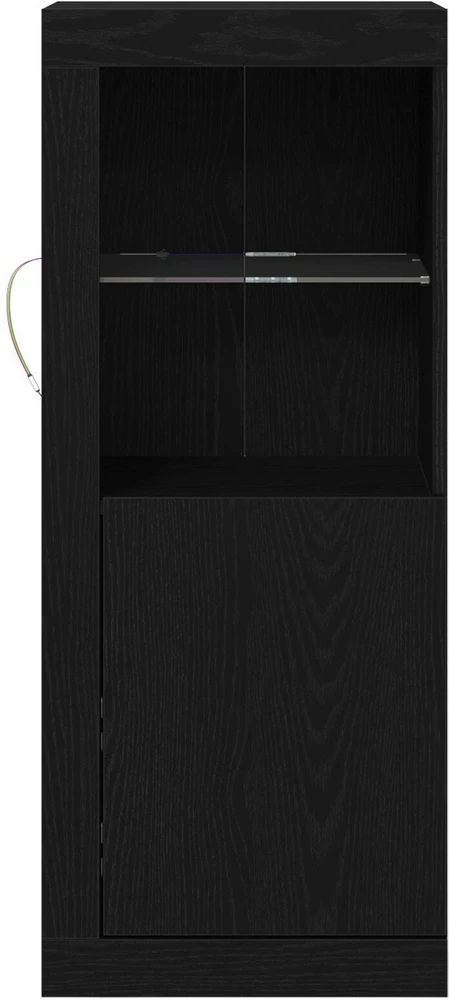 LED Bufetas Juoda 41 x 37 x 100 cm Apdirbta mediena