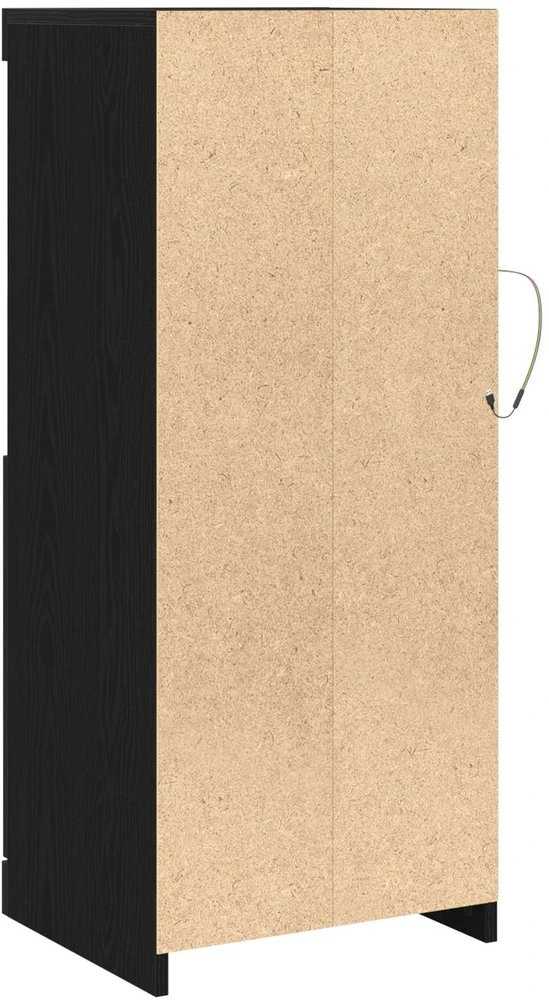 LED Bufetas Juoda 41 x 37 x 100 cm Apdirbta mediena