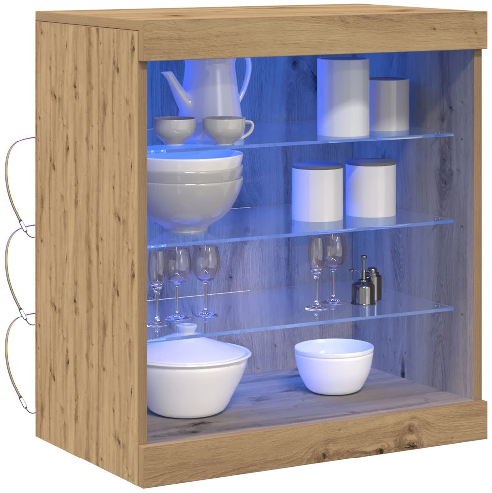 LED Bufetas Amatininkų ąžuolas 60,5 x 37 x 67 cm