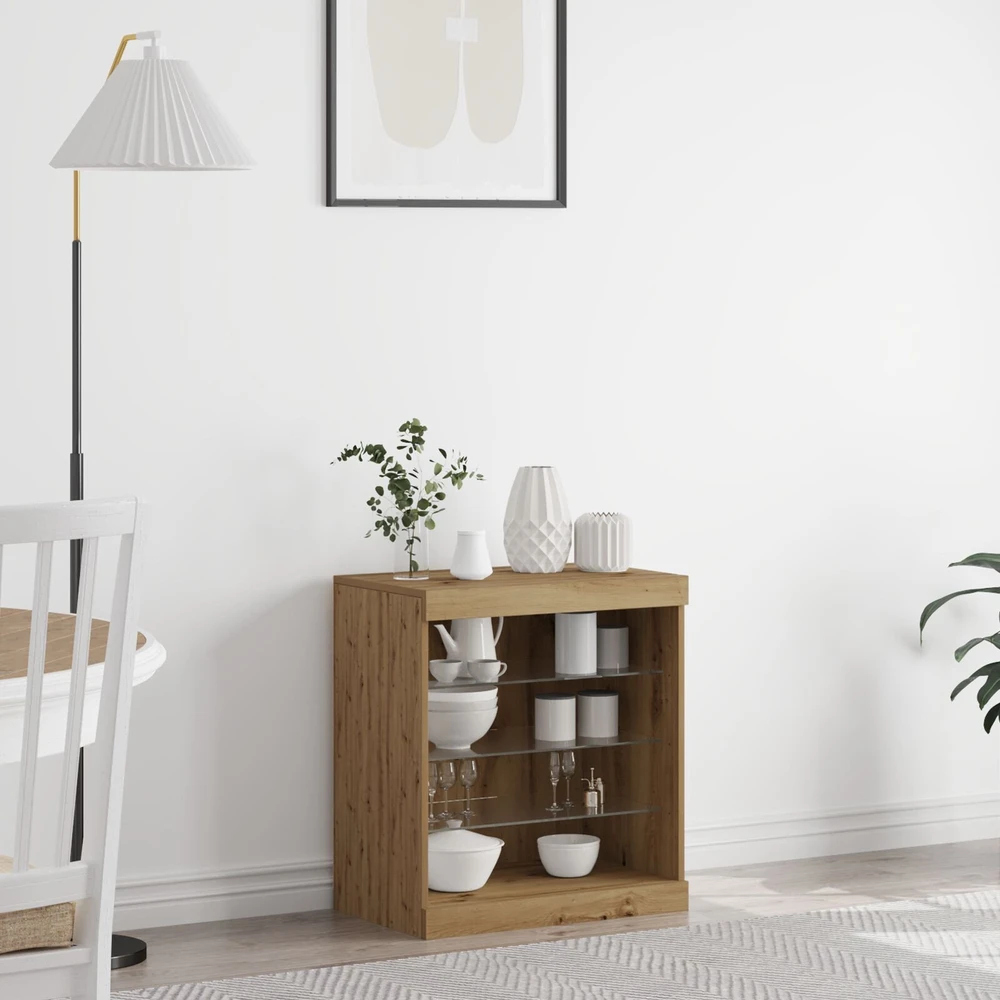 LED Bufetas Amatininkų ąžuolas 60,5 x 37 x 67 cm