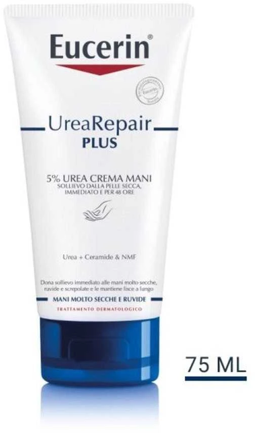 Eucerin UreaRepair Plus 5% Urea Hand Kreminis rankų kremas su 5 % šlapalo, 75 ml