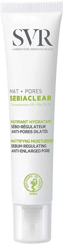 Svr Sebiaclear Kreminis Mat+Pores matizuojantis, poras mažinantis veido kremas, 40 ml