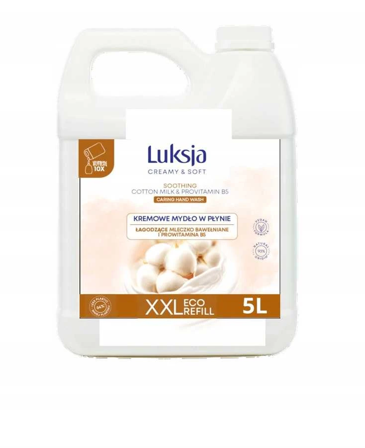 Luksja Kremas skystas muilas LUKSJA, medvilnė, 5l pildymas