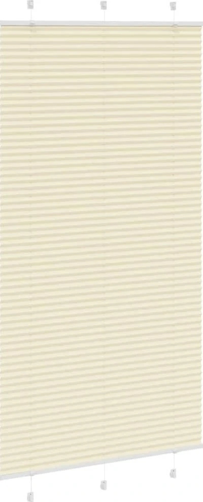 Klostuotos žaliuzės, kreminės spalvos, 105x200 cm, audinys, plotis 104,4 cm, poliesteris