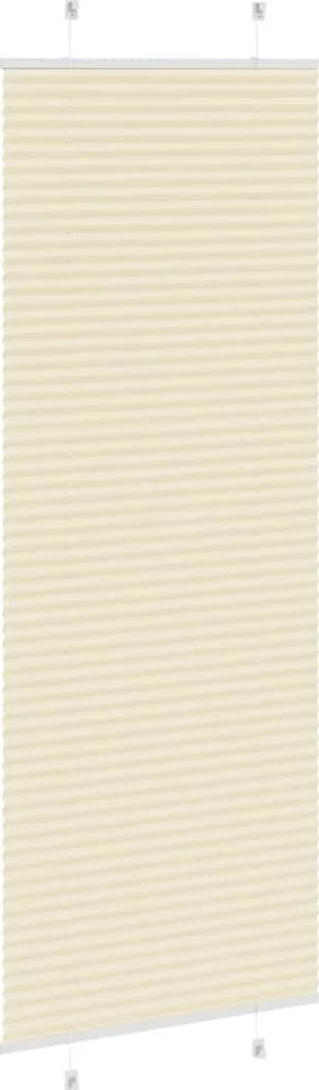 Klostuotos žaliuzės, kreminės spalvos, 75x200 cm, audinys, plotis 74,4 cm, poliesteris