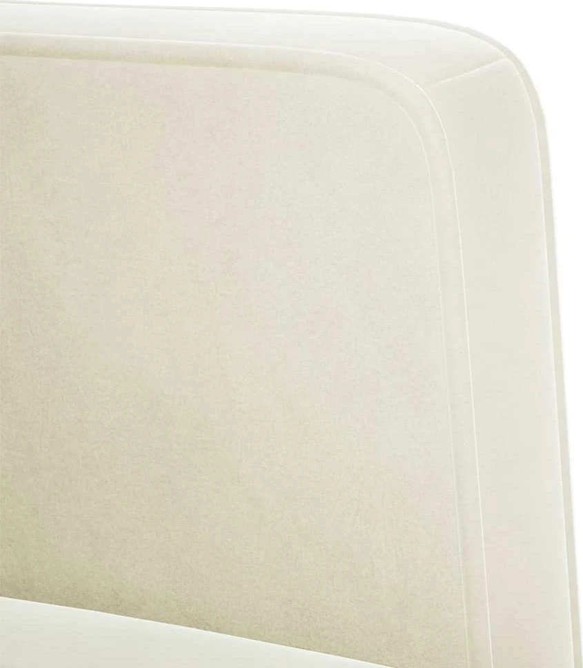 Fotelis Sofa-kėdė su porankiais, kreminės spalvos, 53 cm, aksomas