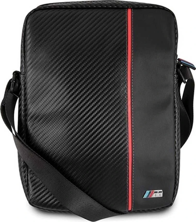 BMW BMTB8CAPRBK Planšetė Bag 8″ juodos spalvos Carbon / Raudona Stripe