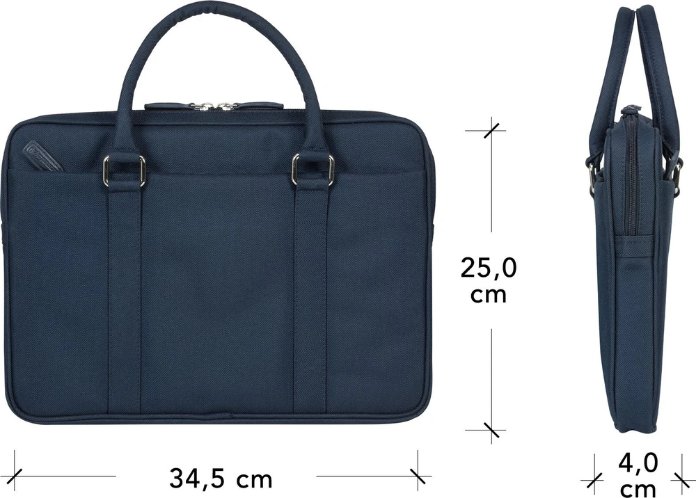Dbramante1928 Krepšys dbramante Stelvio Slim Bag Pure - Krepšys na laptopa 14'' ze skóry licowej, tamsiai mėlyna