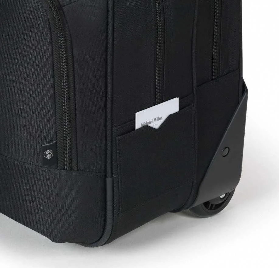 DICOTA Nešiojamas kompiuteris Roller Top Traveller Eco BASE 13 -16 40,6 cm (16″) Krepšys su ratukais Juoda