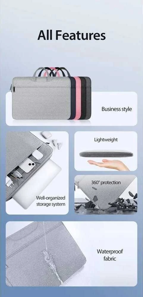 DUX DUCIS bag LBTC for laptop 15.5-16" Horizontal Handbag light pilkas