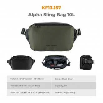 Fotoaparato Dėklas - K&F Concept Alpha Sling Bag 10L 33x22x15 cm Atsparus Vandeniui Tamsiai Žalias