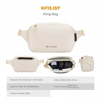K&F Concept Alpha diržinis krepšys 10 l - smėlio spalvos
