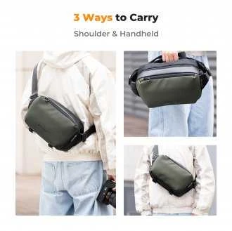 Fotoaparato Dėklas - K&F Concept Alpha Sling Bag 10L 33x22x15 cm Atsparus Vandeniui Tamsiai Žalias