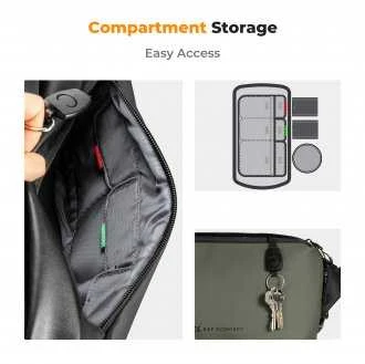 Fotoaparato Dėklas - K&F Concept Alpha Sling Bag 10L 33x22x15 cm Atsparus Vandeniui Tamsiai Žalias