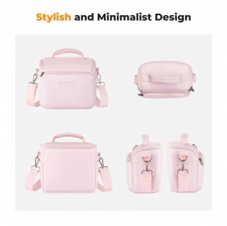 Fotoaparato Dėklas - K&F Concept Sling Bag 5L Reguliuojama Dirželis Nuimamas Skyrius Rožinė