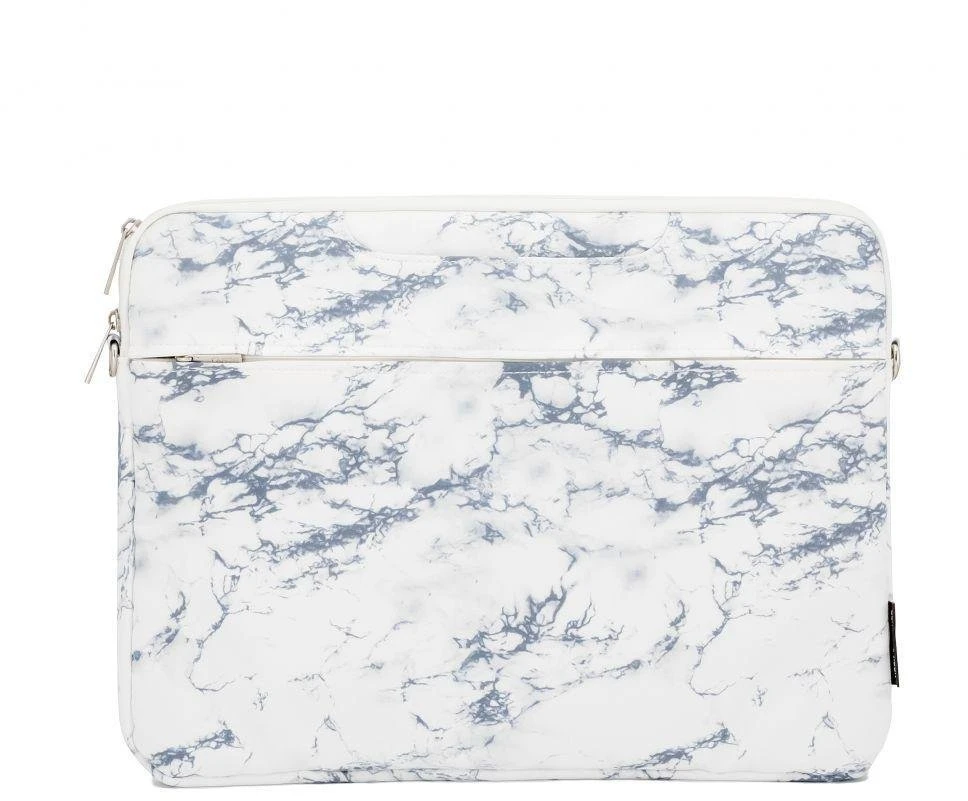 Krepšys iLike krepšys nešiojamam kompiuteriui 15-16 Inches Fabric Nešiojamas kompiuteris Bag With Strap Marble Baltas ILIUN15LBMW