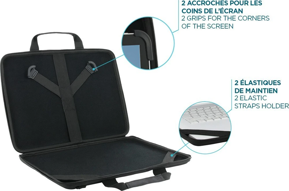 Krepšys Mobilis Mobilis TheOne Rugged Case Clamshell 12.5-14'' - Juodas