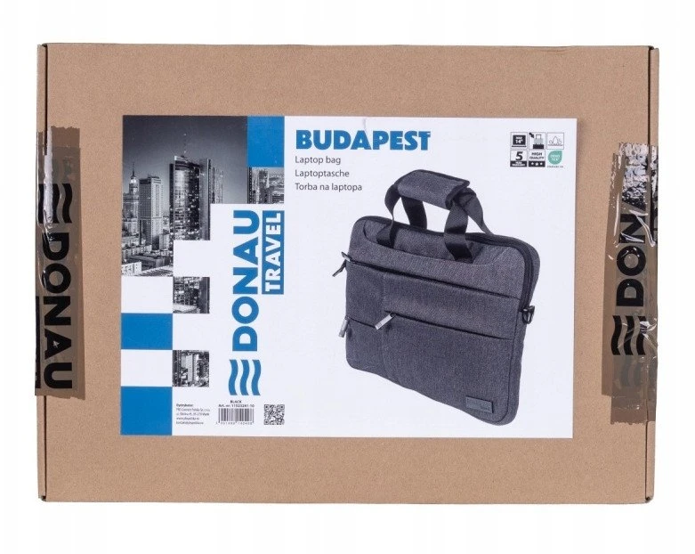 Krepšys Donau Krepšys na laptopa DONAU TRAVEL Budapest, 14'', 3l, pilka