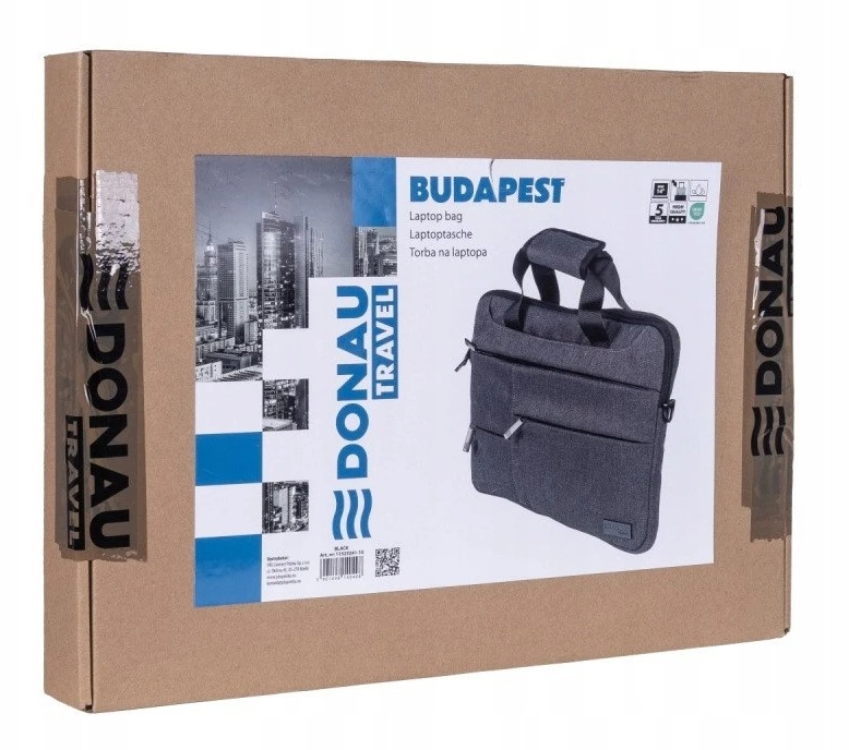 Krepšys Donau Krepšys na laptopa DONAU TRAVEL Budapest, 14'', 3l, pilka