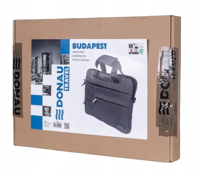 Krepšys Donau Krepšys na laptopa DONAU TRAVEL Budapest, 14'', 3l, pilka