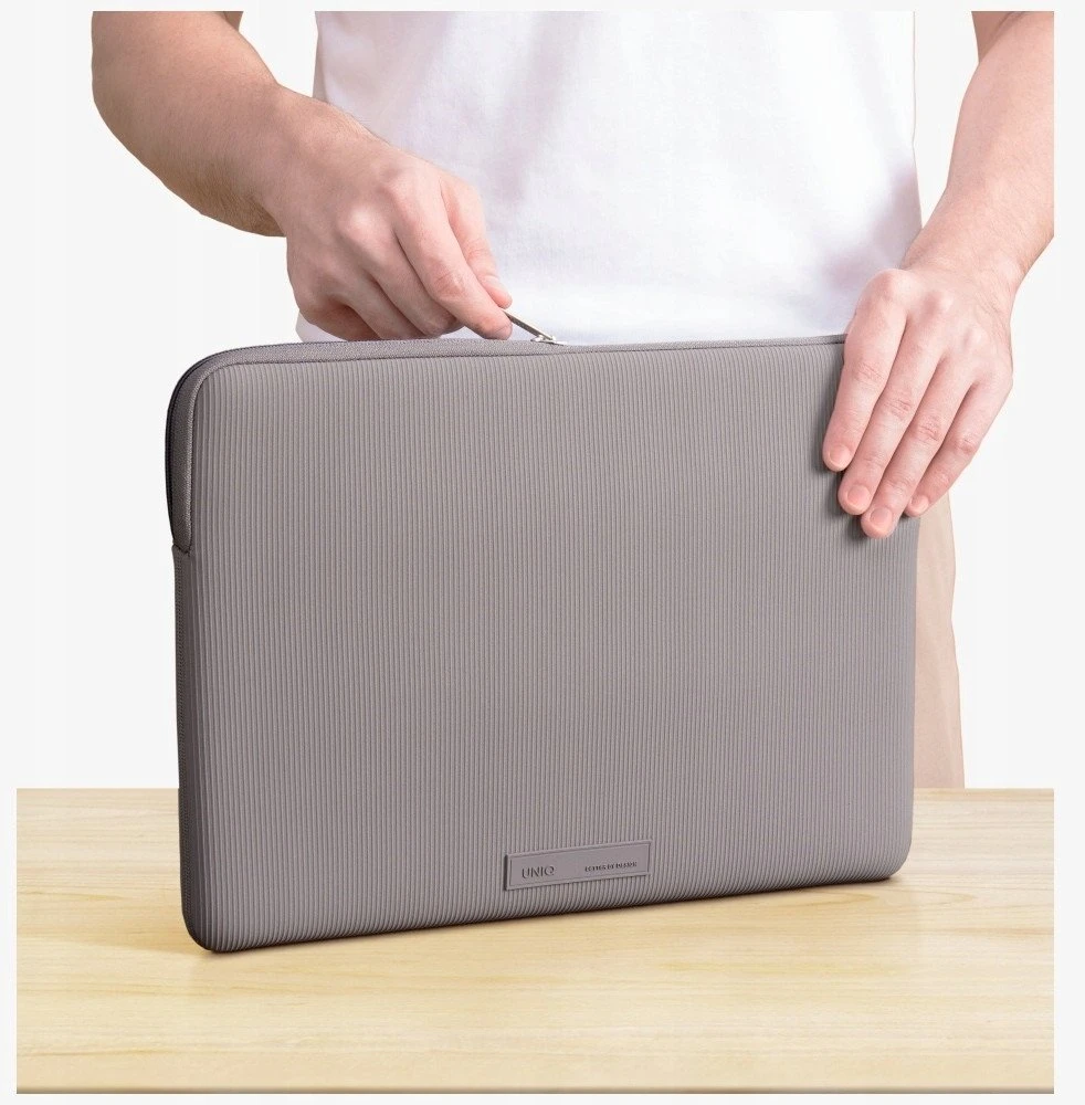Nešiojamas kompiuteris Sleeve UNIQ Cyprus Ridge Edition 14″ waterproof neoprene pilkos spalvos