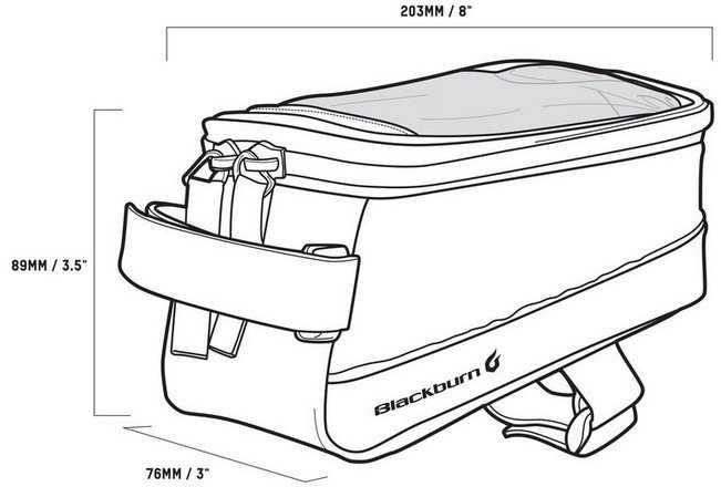 „Blackburn“ telefono dėklas „BLACKBURN LOCAL PLUS TOP TUBE BAG“, juodas