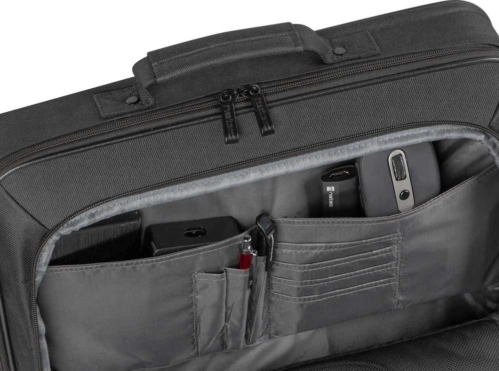 NATEC Nešiojamas kompiuteris bag Boxer Lite 15.6" juodas