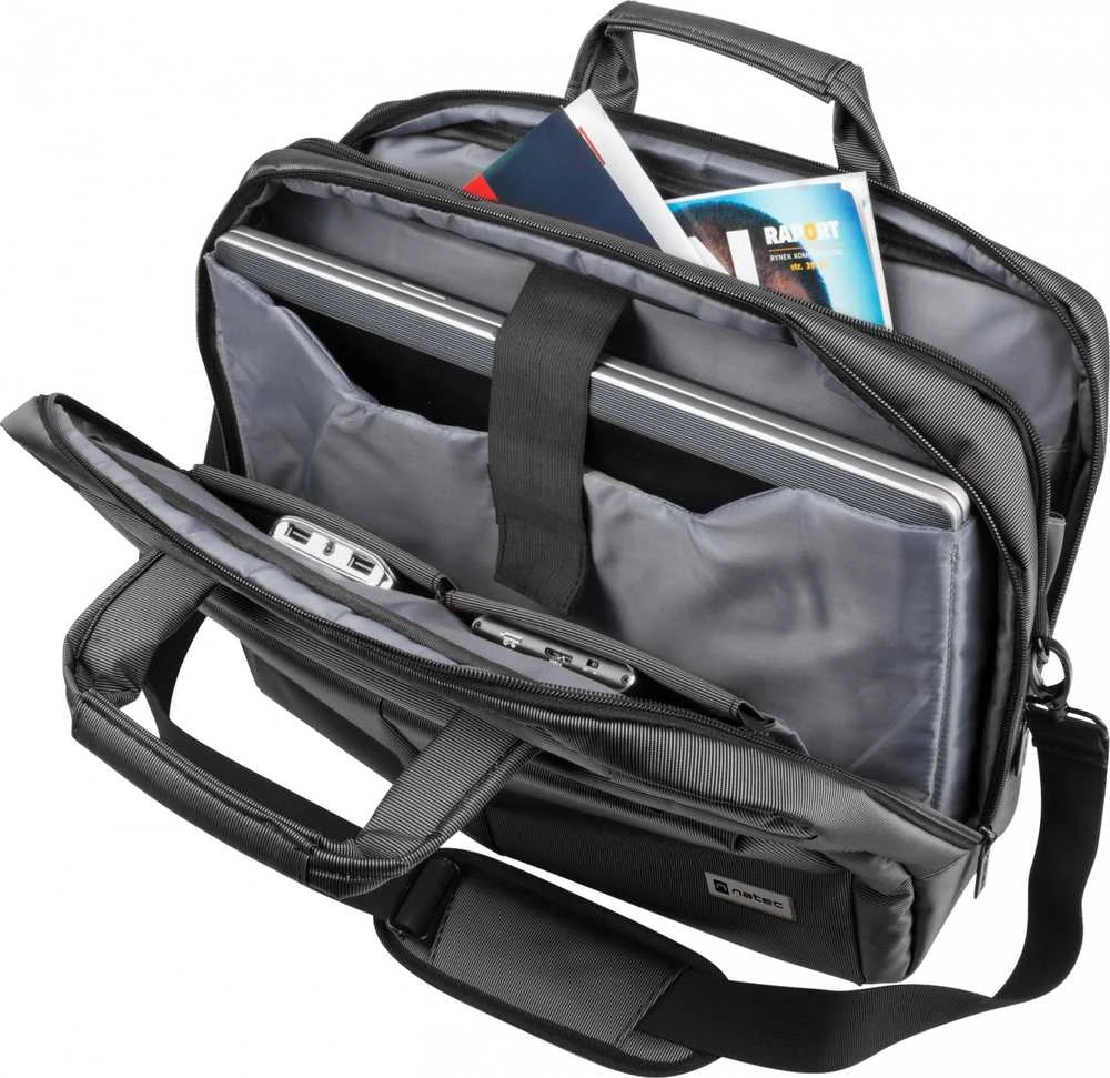 NATEC NTO-0812 Nešiojamas kompiuteris Bag Gazelle 15.6" - 16inch Dark Pilkas